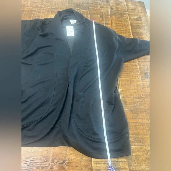 NEW J Crew Black Knit Wrap Cardigan Sweater- Large - Picture 8 of 8